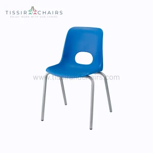 Chaise Teddy pour les écoles - Piètement métallique Laque gris